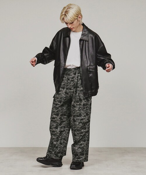 tk.TAKEO KIKUCHI(ティーケータケオキクチ)の「デジカモプリントワイドカーゴパンツ(カーゴパンツ・メンズ・グレー系その他5/カーキ系3・01/02/03)」の9枚目の写真