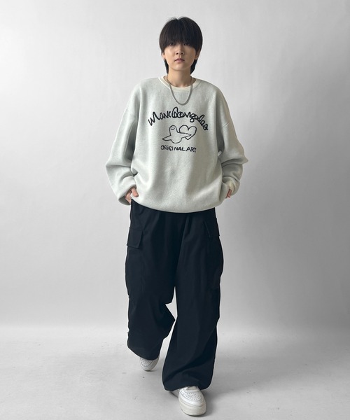 Mark Gonzales(マーク・ゴンザレス)の「マークゴンザレスジャガードニット(ニット/セーター・レディース・グリーン/オフホワイト/ホワイト系その他/ブラック系その他/ブルー系その他/ブラック・M/L)」の8枚目の写真