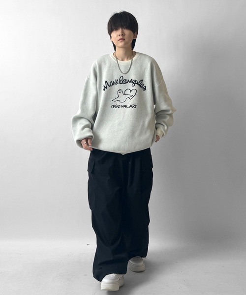 Mark Gonzales(マーク・ゴンザレス)の「マークゴンザレスジャガードニット(ニット/セーター・レディース・グリーン/オフホワイト/ホワイト系その他/ブラック系その他/ブルー系その他/ブラック・M/L)」の9枚目の写真