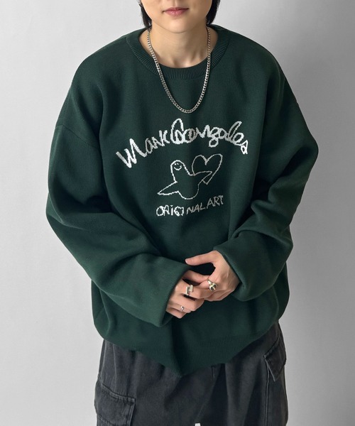 Mark Gonzales(マーク・ゴンザレス)の「マークゴンザレスジャガードニット(ニット/セーター・レディース・グリーン/オフホワイト/ホワイト系その他/ブラック系その他/ブルー系その他/ブラック・M/L)」の19枚目の写真