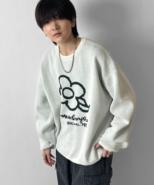 マークゴンザレスジャガードニット（ニット/セーター）｜Mark Gonzales