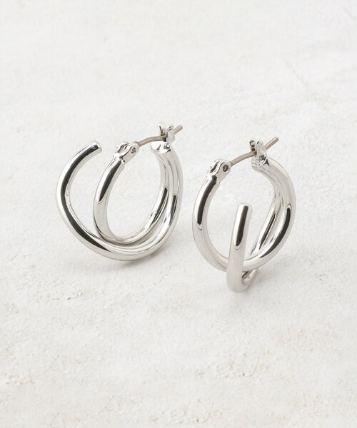 grove（グローブ）の「メタルダブルラインピアス（ピアス（両耳用）・レディース・シルバー/ゴールド・00）」の3枚目の写真