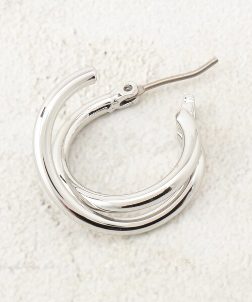 grove（グローブ）の「メタルダブルラインピアス（ピアス（両耳用）・レディース・シルバー/ゴールド・00）」の5枚目の写真