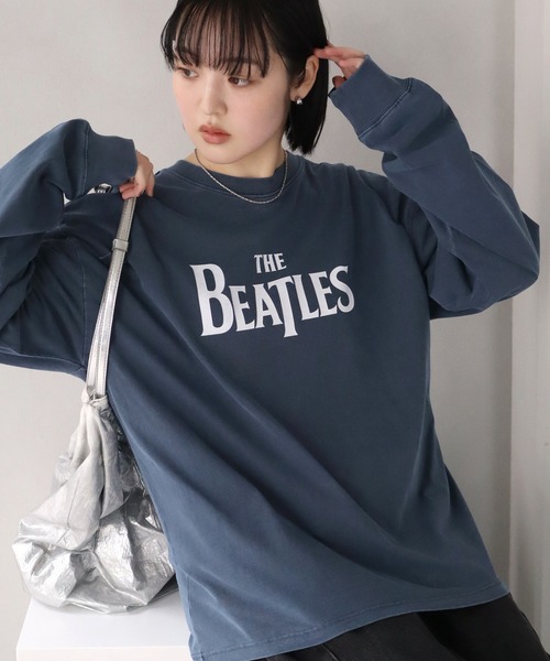 The Beatles(ザビートルズ)の「【THE BEATLES/ザ ビートルズ】ヴィンテージライク ピグメント加工 ロングスリーブTシャツ(Tシャツ/カットソー・メンズ・オフホワイト/ネイビー/チャコール・LL/L/M)」の3枚目の写真