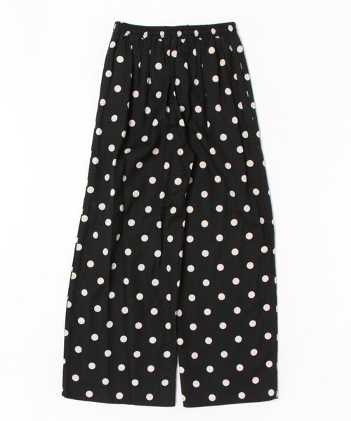 Q（キュー）の「ドット麻混パンツ（その他パンツ・レディース・ブラック系/カーキ系・MEDIUM）」の3枚目の写真