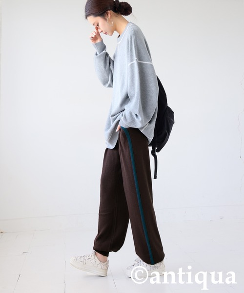 antiqua(アンティカ)の「サイドラインニットパンツ(その他パンツ・レディース・ブラック/グレー/ブラウン・LARGE/MEDIUM)」の13枚目の写真
