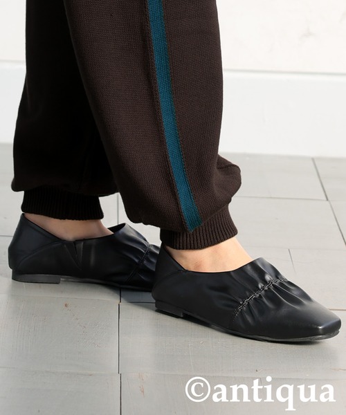 antiqua(アンティカ)の「サイドラインニットパンツ(その他パンツ・レディース・ブラック/グレー/ブラウン・LARGE/MEDIUM)」の14枚目の写真