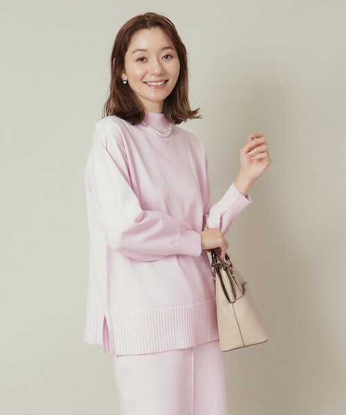 ITS'DEMO（イッツデモ）の「【通勤／手洗い可】ボトルネック×タイトスカートセットアップ（セットアップ・レディース・ピンク/サックスブルー/ベージュ/ネイビー・00）」の12枚目の写真