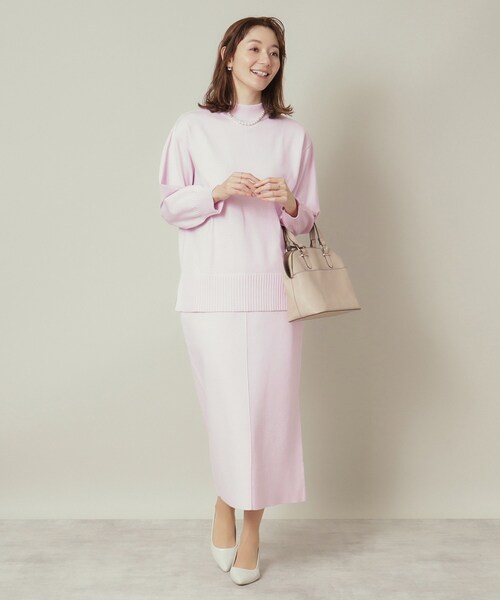 ITS'DEMO（イッツデモ）の「【通勤／手洗い可】ボトルネック×タイトスカートセットアップ（セットアップ・レディース・ピンク/サックスブルー/ベージュ/ネイビー・00）」の13枚目の写真