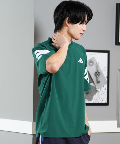 adidas 水色 半袖Tシャツ adidas｜アディダスのTシャツ/カットソー（ブルー・ネイビー