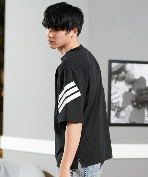 adidas/アディダス 半袖Tee/半袖Tシャツ スリーストライプ 吸汗