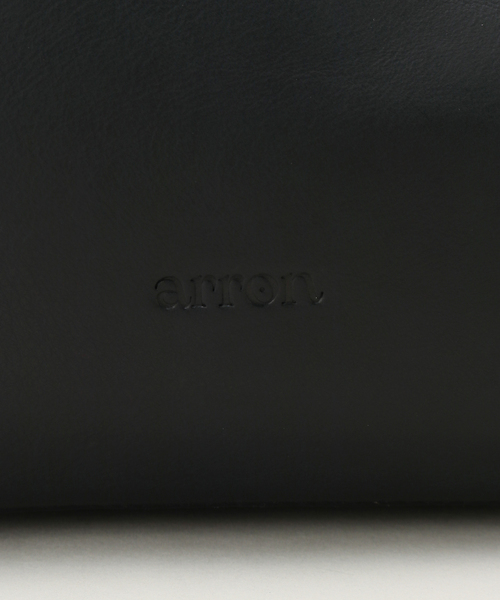 アロン　ソフトレザーバッグ　ブラック arron（アローン）の「【arron/ アロン】ソフトレザーバッグ（トート