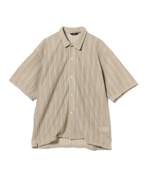 ブラウス シャツ メッシュオープンカラーシャツ レディース BEAMS（ビームス）メッシュ オープンカラーシャツ（シャツ