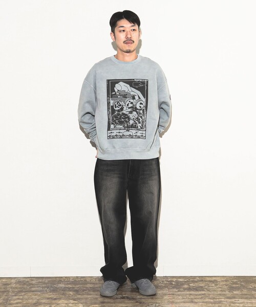 【希少】C.E OVERDYE EMB FRAME CREW NECKスウェット 希少】C.E OVERDYE EMB FRAME CREW NECKスウェット