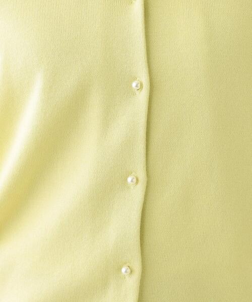 DRESKIP（ドレスキップ）の「【洗える/S-LL】ビジューボタンで華やかさをプラスする きれいめニットカーディガン【CIRCRIC】（カーディガン/ボレロ・レディース・ブラック/チャコールグレー/ライトベージュ/ライトイエロー系・01/02/03/04）」の6枚目の写真