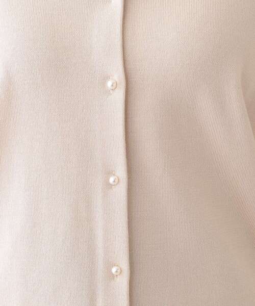 DRESKIP（ドレスキップ）の「【洗える/S-LL】ビジューボタンで華やかさをプラスする きれいめニットカーディガン【CIRCRIC】（カーディガン/ボレロ・レディース・ブラック/チャコールグレー/ライトベージュ/ライトイエロー系・01/02/03/04）」の10枚目の写真