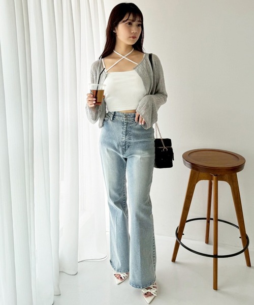 one after another NICE CLAUP(ワンアフターアナザーナイスクラップ)の「美脚ストレッチデニムパンツ(デニムパンツ・レディース・ネイビー/ライトブルー/ブルー・SMALL/MEDIUM)」の20枚目の写真