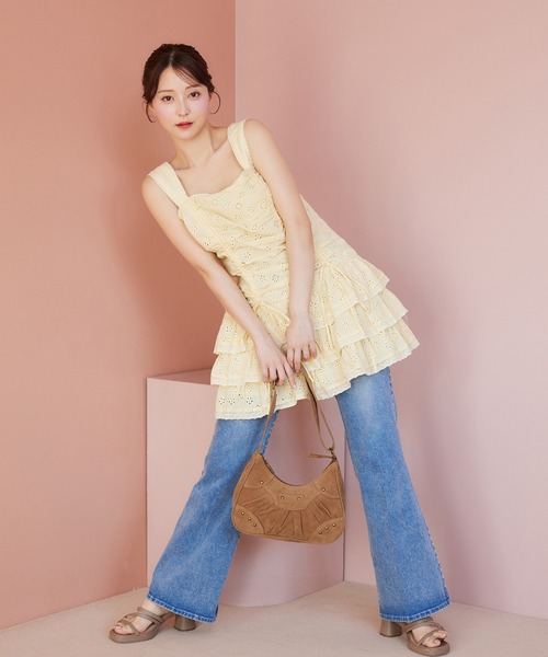 セール】美脚ストレッチデニムパンツ（デニムパンツ）｜one after