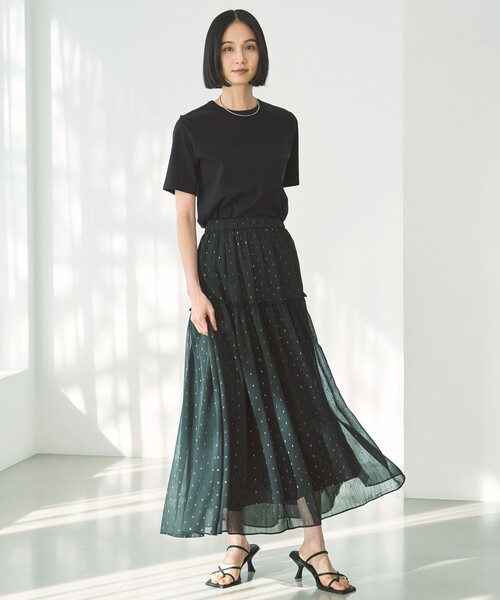 UNFILO(アンフィーロ)の「BEAUTYFORM-Tコットン ベーシックTシャツ(Tシャツ/カットソー・レディース・ブラック系/グレー系/ブラック系1/ピンク系/ベージュ系/ホワイト系・X-LARGE)」の11枚目の写真