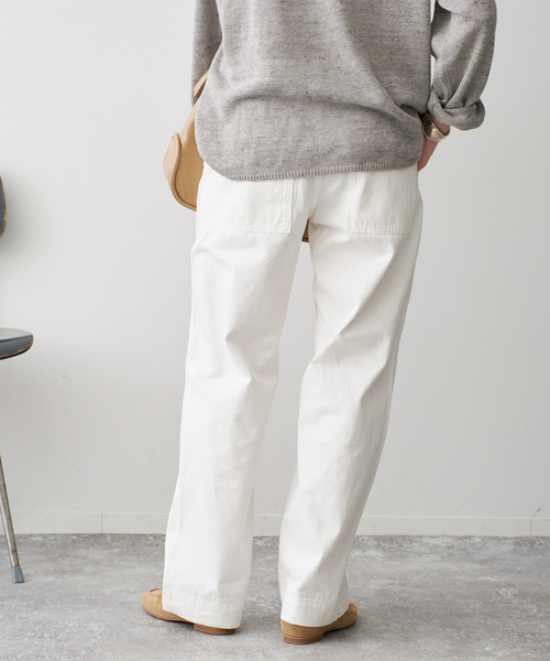 【美品】スピックアンドスパン ルーズベイカーパンツ ホワイト 36 追加》ルーズベイカーパンツ（カーゴパンツ）｜Spick & Span