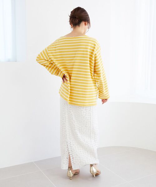 le.coeur blanc（ルクールブラン）の「バスクボーダーロンT（Tシャツ/カットソー・レディース・レッド系その他2/イエロー系その他/ブルー系その他2/ブルー系その他3/ブルー系その他4・38）」の20枚目の写真