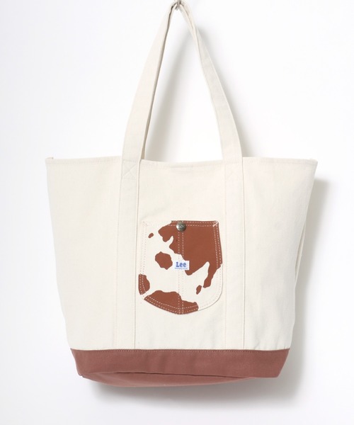 Lee(リー)の「Lee/リー キャンバス デニム ロゴ ピスネーム ワンポイント刺繍 カバーオールポケット トートバッグ/レディース メンズ(トートバッグ・レディース・ブラック/ネイビー/グレー/ブルー/ホワイト系その他/ホワイト系その他2・FREE)」の16枚目の写真