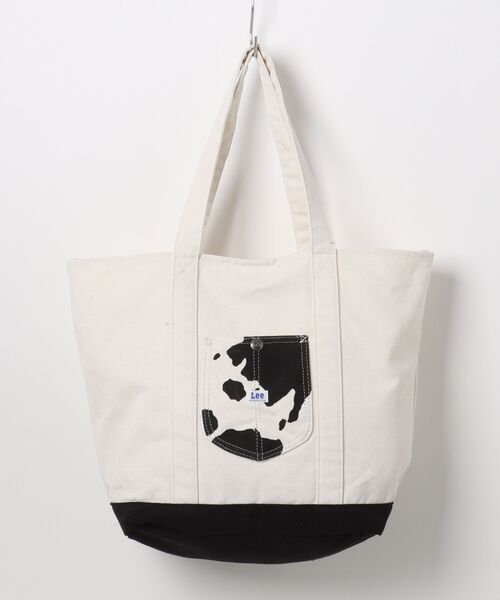 Lee(リー)の「Lee/リー キャンバス デニム ロゴ ピスネーム ワンポイント刺繍 カバーオールポケット トートバッグ/レディース メンズ(トートバッグ・レディース・ブラック/ネイビー/グレー/ブルー/ホワイト系その他/ホワイト系その他2・FREE)」の20枚目の写真