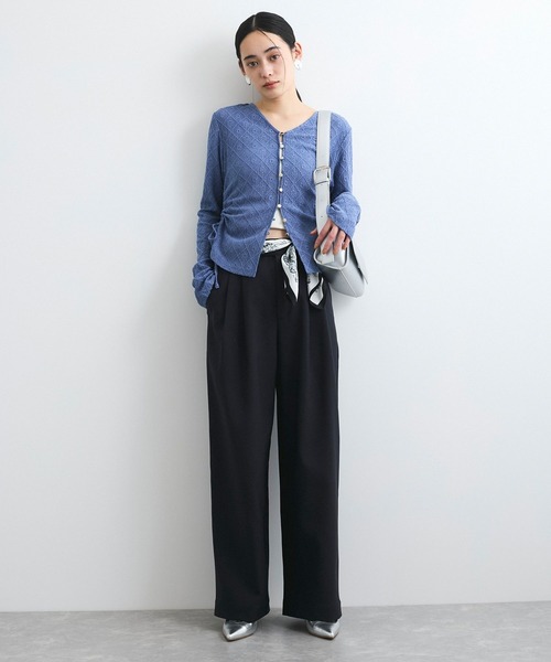 VIS（ビス）の「【洗える/防シワ】チノライクグルカワイドパンツ（その他パンツ・レディース・ベージュ/ネイビー/カーキ・S/M）」の8枚目の写真