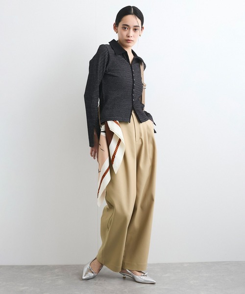 VIS（ビス）の「【洗える/防シワ】チノライクグルカワイドパンツ（その他パンツ・レディース・ベージュ/ネイビー/カーキ・S/M）」の12枚目の写真
