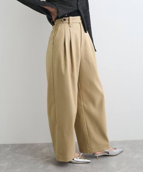 VIS（ビス）の「【洗える/防シワ】チノライクグルカワイドパンツ（その他パンツ・レディース・ベージュ/ネイビー/カーキ・S/M）」の14枚目の写真