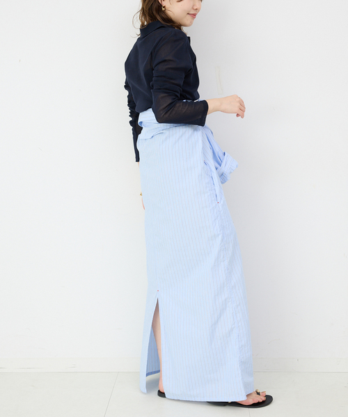 SLOBE IENA(スローブイエナ)の「コットンチュールポロシャツ(ポロシャツ・レディース・アイボリー/ネイビー/サックスブルー/ピンク・FREE)」の13枚目の写真