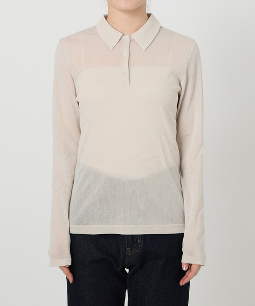 SLOBE IENA｜コットンチュールポロシャツ | Rakuten Fashion