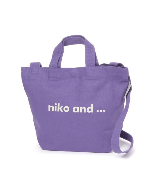 niko and...(ニコアンド)の「オリジナルニコロゴショルダーバッグM(トートバッグ・レディース・ホワイト/ブラック/パープル・0)」の3枚目の写真