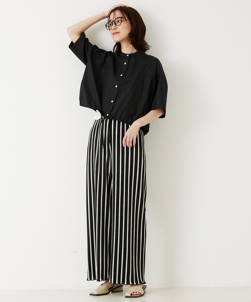 abahouse mavie（アバハウスマヴィ）の「ドロストショートシャツ（シャツ/ブラウス・レディース・ブラック/ブルー/ホワイト系その他/ブルー系その他・フリー）」の20枚目の写真