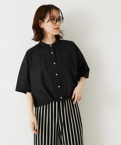 abahouse mavie（アバハウスマヴィ）の「ドロストショートシャツ（シャツ/ブラウス・レディース・ブラック/ブルー/ホワイト系その他/ブルー系その他・フリー）」の22枚目の写真