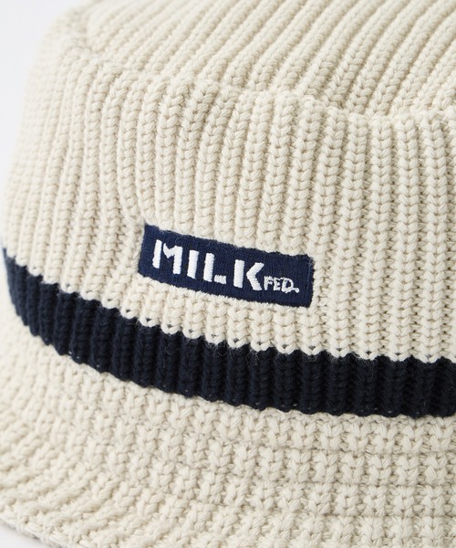 NEW ERA（ニューエラ）の「MILKFED. × NEWERA BAR KNIT HAT（ハット・レディース・オフホワイト/ブラック・ONE SIZE）」の15枚目の写真