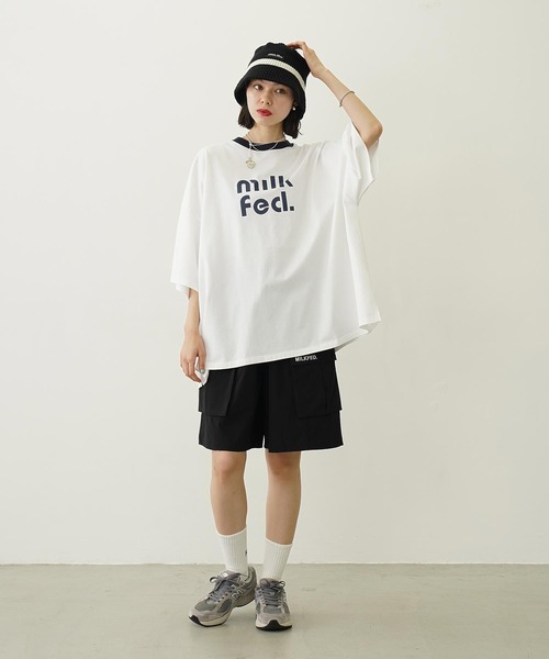 NEW ERA（ニューエラ）の「MILKFED. × NEWERA BAR KNIT HAT（ハット・レディース・オフホワイト/ブラック・ONE SIZE）」の8枚目の写真