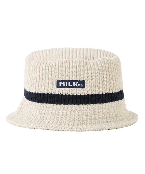 NEW ERA（ニューエラ）の「MILKFED. × NEWERA BAR KNIT HAT（ハット・レディース・オフホワイト/ブラック・ONE SIZE）」の11枚目の写真