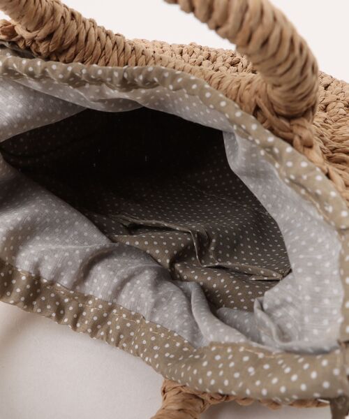 florist（フローリスト）の「2WAY セミサークルミニカゴバッグ/ショルダーバッグ（かごバッグ・レディース・ベージュ/アイボリー・FREE）」の5枚目の写真