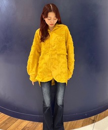 INTERPLAY（インタープレイ）の「【INTERPLAY】Open Collar Over Size Shirt【4：Jacquard Fringe】(UNISEX)（シャツ/ブラウス）」