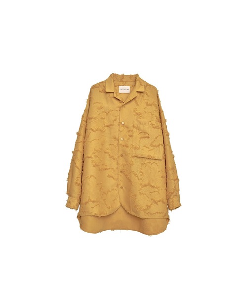 INTERPLAY（インタープレイ）の「【INTERPLAY】Open Collar Over Size Shirt【4：Jacquard Fringe】(UNISEX)（シャツ/ブラウス・メンズ・ホワイト/ライトグレー/イエロー・FREE）」の17枚目の写真