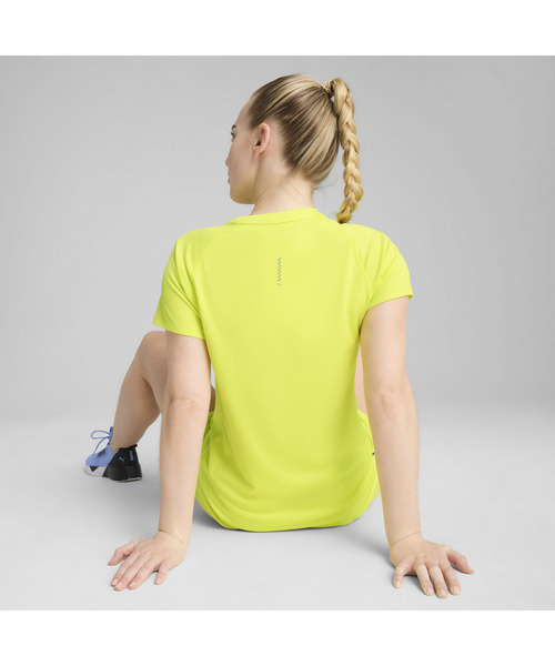 PUMA（プーマ）の「PUMA プーマ ウィメンズ ランニング ラン ヴェロシティ 半袖 Tシャツ RUN  VELO（Tシャツ/カットソー・レディース・ブラック/ピンク系その他/レモンイエロー・MEDIUM/LARGE/SMALL/XX-LARGE/X-LARGE）」の7枚目の写真