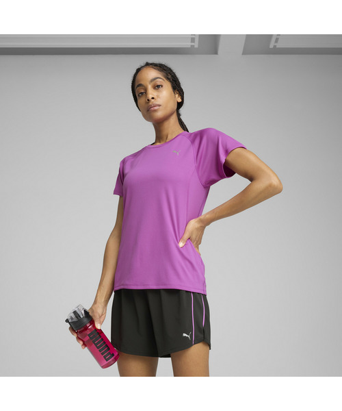 PUMA（プーマ）の「PUMA プーマ ウィメンズ ランニング ラン ヴェロシティ 半袖 Tシャツ RUN  VELO（Tシャツ/カットソー・レディース・ブラック/ピンク系その他/レモンイエロー・MEDIUM/LARGE/SMALL/XX-LARGE/X-LARGE）」の6枚目の写真