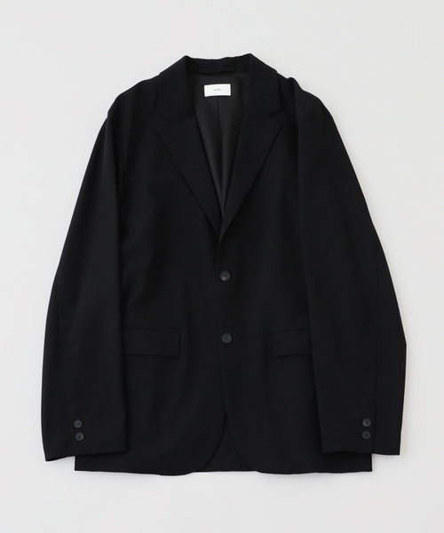 ATON(エイトン)の「ATON (エイトン) HIGH TWIST WOOL TAILORED JACKET JKAGGM0203(テーラードジャケット・メンズ・ブラック/ネイビー・6/4)」の2枚目の写真