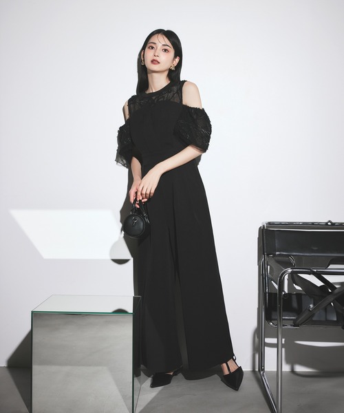 darial】2way fringe lace pants dress 2way フリンジ レース