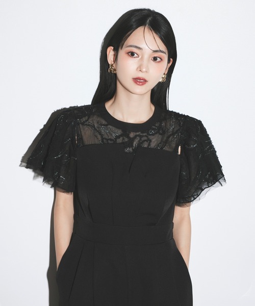 セール】【darial】2way fringe lace pants dress 2way フリンジ