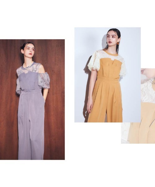 darial（ダリアル）の「【darial】2way fringe lace pants dress 2way フリンジ レース パンツドレス お呼ばれ 結婚式 二次会 成人式 同窓会 セレモニードレス パーティドレス オケージョンドレス（パンツドレス・レディース・ブルー/ブラック/キャメル・L/M/S）」の21枚目の写真