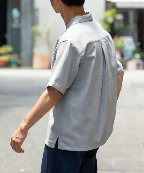 URBAN RESEARCH ROSSO MEN(アーバンリサーチロッソメン)の「『WEB限定』『セットアップ対応』パナマ風スキッパーシャツ(シャツ/ブラウス・メンズ・ネイビー/モカ/ブラック/グレー系その他・LARGE/MEDIUM)」の20枚目の写真