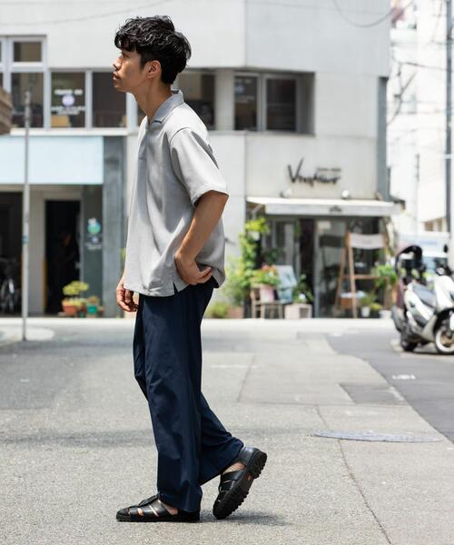 URBAN RESEARCH ROSSO MEN(アーバンリサーチロッソメン)の「『WEB限定』『セットアップ対応』パナマ風スキッパーシャツ(シャツ/ブラウス・メンズ・ネイビー/モカ/ブラック/グレー系その他・LARGE/MEDIUM)」の22枚目の写真