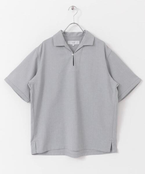 URBAN RESEARCH ROSSO MEN(アーバンリサーチロッソメン)の「『WEB限定』『セットアップ対応』パナマ風スキッパーシャツ(シャツ/ブラウス・メンズ・ネイビー/モカ/ブラック/グレー系その他・LARGE/MEDIUM)」の12枚目の写真